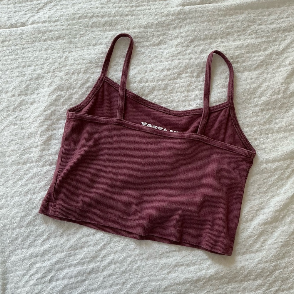 Playboy Maroon Ribbed Tank - Picture 4 of 4